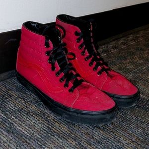 Red high top vans